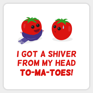 Cute Tomato Puns | Gift Ideas | Funny Food Sayings Sticker